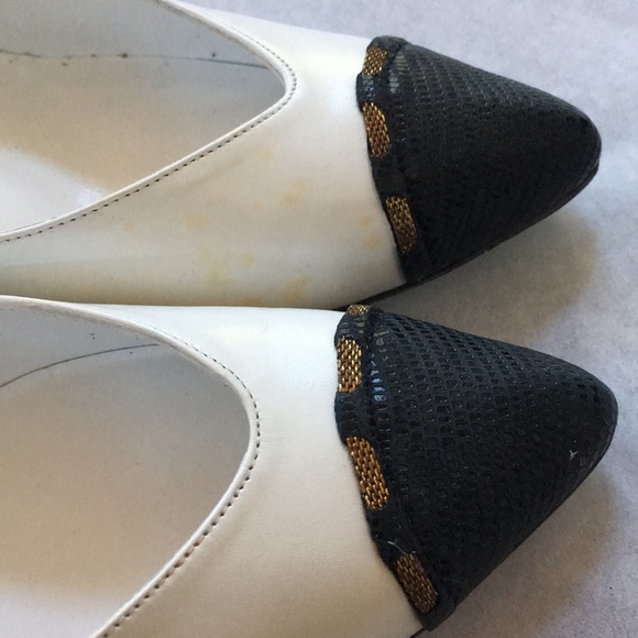 6.5 AA stuart weitzman martinique lizard spectator pumps heels 90s Memphis era - Picture 6 of 8